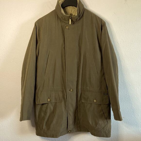 London Fog Men Brown Wool Blend Winter Jacket with Attached Hood & Vest Size M - Picture 2 of 16